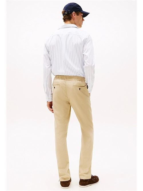 Pantaloni Harlem relaxed fit affusolati in misto lino Tommy Hilfiger | MW0MW38801RBT.RBT